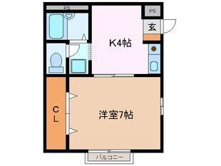 南日永駅 徒歩32分 1階の物件間取画像